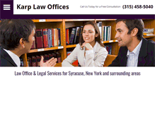 Tablet Screenshot of karplawoffice.com